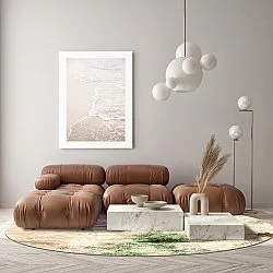 Kruhový koberec - Dimos (béžový/multicolor)