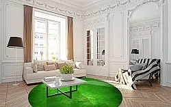 Kruhový koberec - Anzio (zelený)