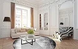 Kruhový koberec - Rosia (šedá)