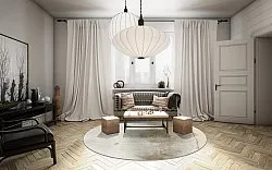 Kruhový koberec - Aurelia (béžový)