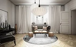 Koberec okrúhly - Esperia (šedý)