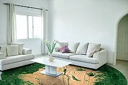 Koberec okrúhly - Positano (béžový/zelený)