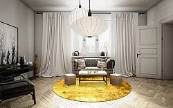 Koberec okrúhly - Salitto (zlatý)