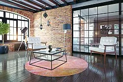 Kruhový koberec - Cicoria (ružová/fialová)