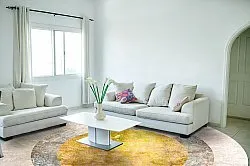 Kruhový koberec - Budoni (šedá/bežová/žltá)