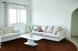 Koberec okrúhly - Bovera (hnedá/červená)