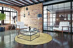 Kruhový koberec - Chodos (zlatý)