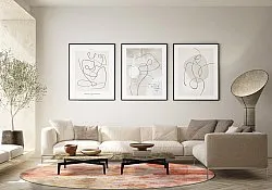 Kruhový koberec - Periana (ružová/multikolórová)