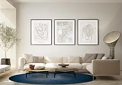 Kruhový koberec - Novelia (modrý)