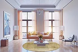 Kruhový koberec - Lumio (béžový)