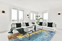 Koberec Wilton - Manlieu (modrá/multicolorová/zlatá)