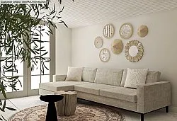 Kruhový koberec - Siliana (béžový)