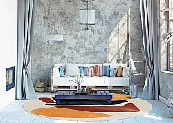 Kruhový koberec - Beira (viacfarebný)