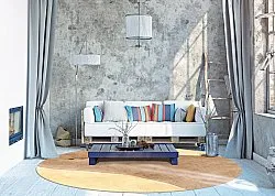 Kruhový koberec - Nisa (hnedá/béžová)