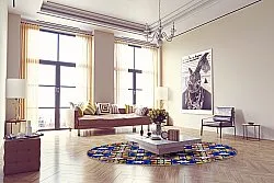 Kruhový koberec - Rei (viacfarebný)