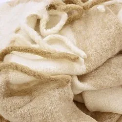 Dečky - Dečka z vlnenej zmesi - Beatriz Stripe (béžová/biela)