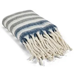 Deka z vlnenej zmesi - Monica (modrá)