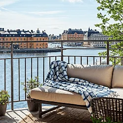 Deka z vlnenej zmesi - Rachel (modrá)