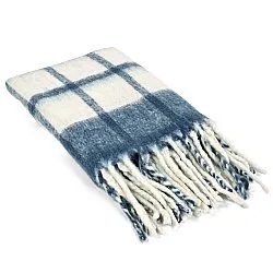 Deka z vlnenej zmesi - Rachel (modrá)