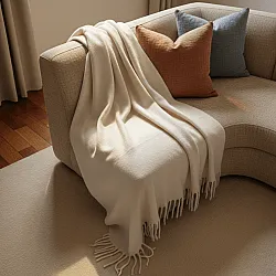 Deka z vlnenej zmesi - Samantha (offwhite)