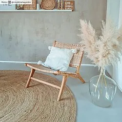 Kruhové koberce - Pletenina (juta)