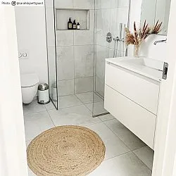 Kruhové koberce - Pletenina (juta)