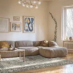 Koberec s plochým tkaním - Alvand (čierny)