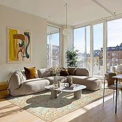 Koberec s plochým tkaním - Amena (modrý)