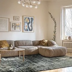 Koberec z plochého tkania - Bechar (čierny/multi)