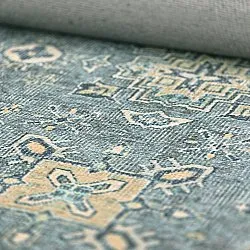 Plátený koberec - Benaluna (modrá/zelená)