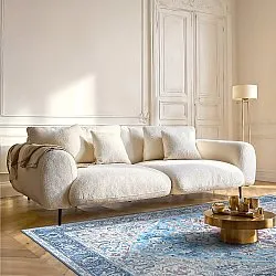 Plátený koberec - Birjand (modrý)