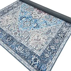 Plátený koberec - Birjand (modrý)