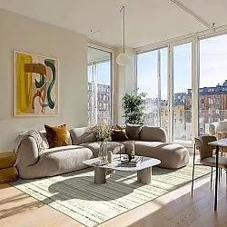 Koberec s plochým tkaním - Delara (béžová)