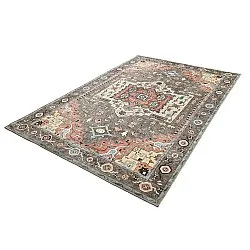 Koberec s plochým tkaním - Kordava (šedý/červený)