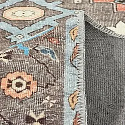 Koberec s plochým tkaním - Kordava (šedý/červený)