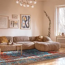 Plátený koberec - Mardin (červený/modrý)