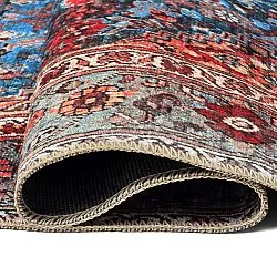 Plátený koberec - Mardin (červený/modrý)