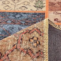 Koberec s plochým tkaním - Myrina (červená/multi)