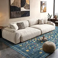 Koberec s plochým tkaním - Nabilar (modrý)