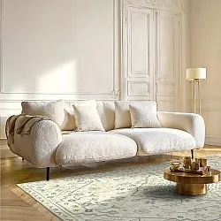 Plátený koberec - Nahla (krémový)