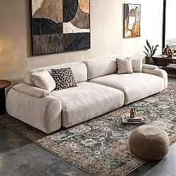 Plátený koberec - Noura (tmavomodrý)