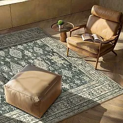 Plátený koberec - Zuleina (zelená)