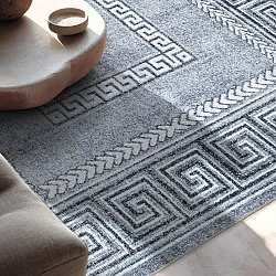 Koberec s plochým tkaním - Ankara Versace (sivá)
