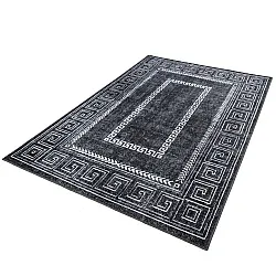 Koberec s plochým tkaním - Ankara Versace (čierna)