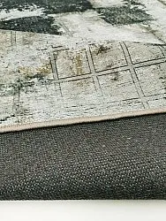 Koberec Wilton - Kvety (čierny/hnedý/biely)