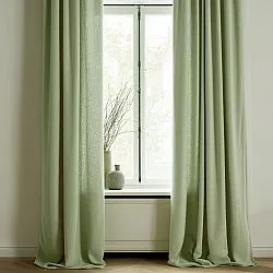 Záclony - Záclona z ľanu Andrada (svetlozelená)