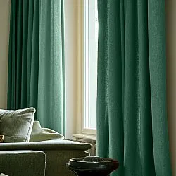 Záclony - Záclona z ľanu Andrada (tmavozelená)