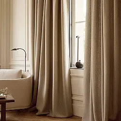 Záclony - Záclona z ľanu Melania (hnedá)