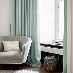 Záclony - Záclona z ľanu Melania (svetlá tyrkysová)