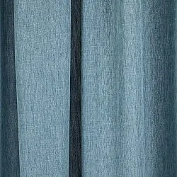Záclony - Záclona z ľanu Melania (tmavá tyrkysová)
